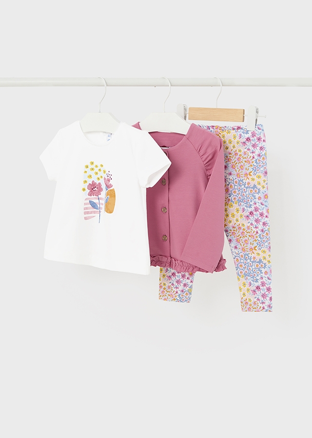 detail Dětská dívčí souprava - tričko, leginy a svetr MAYORAL