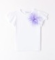 náhled Dívčí tričko obohacené výšivkou a tylovou květinou SARABANDA
