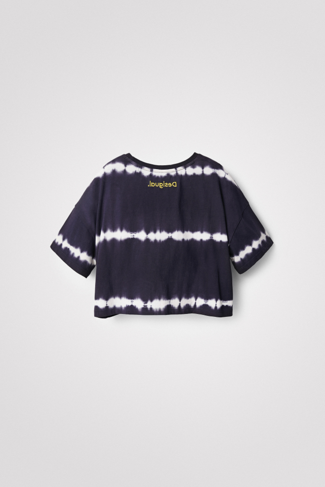 detail Dívčí volné zkrácené tričko s potiskem Smiley DESIGUAL