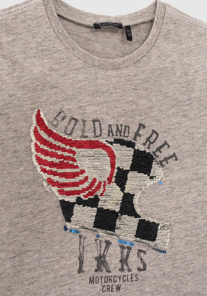 detail Chlapecké tričko s oboustrannými flitry IKKS