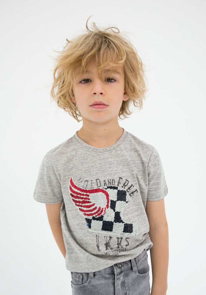 detail Chlapecké tričko s oboustrannými flitry IKKS