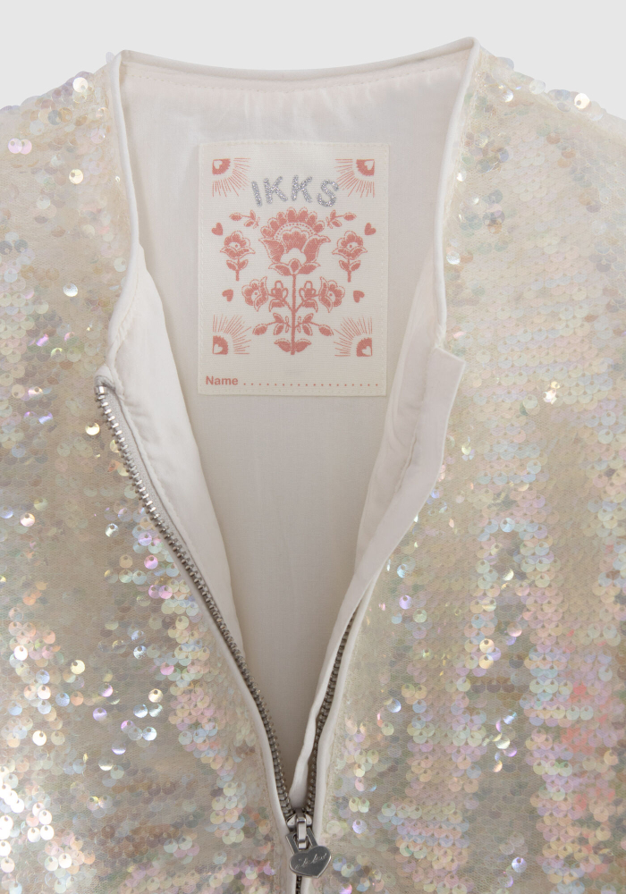 detail Dívčí bomber jacket s flitry IKKS