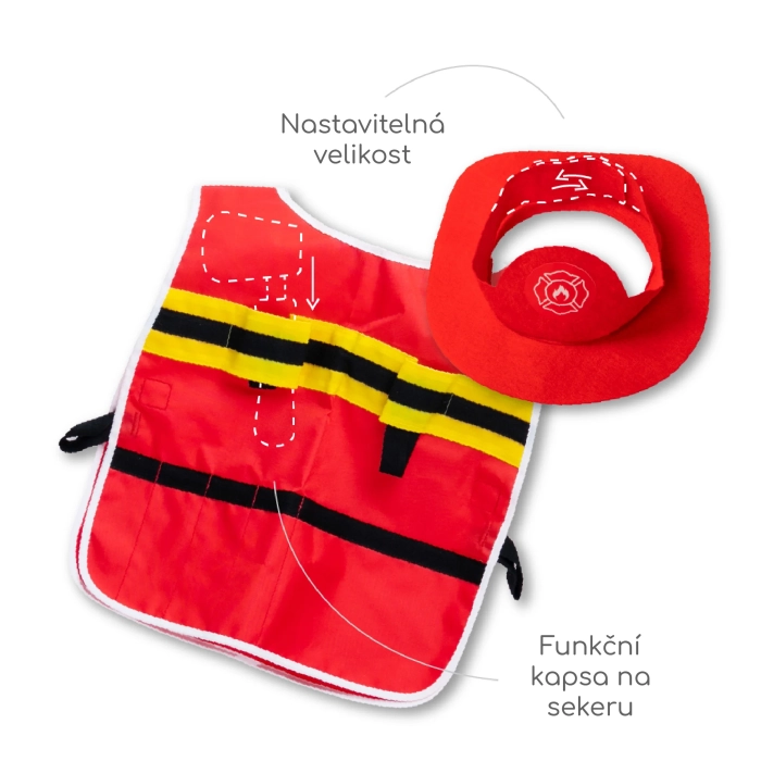 detail Dětská hasičská sada dřevěná UMU