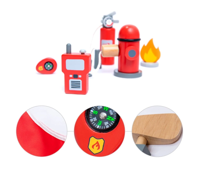 detail Dětská hasičská sada dřevěná UMU