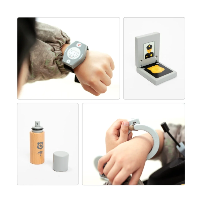 detail Dětská policejní sada dřevěná UMU