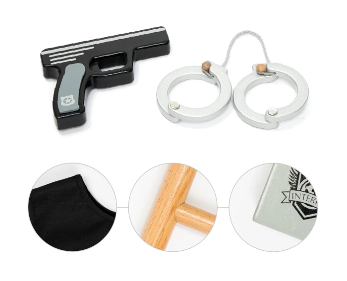 detail Dětská policejní sada dřevěná UMU
