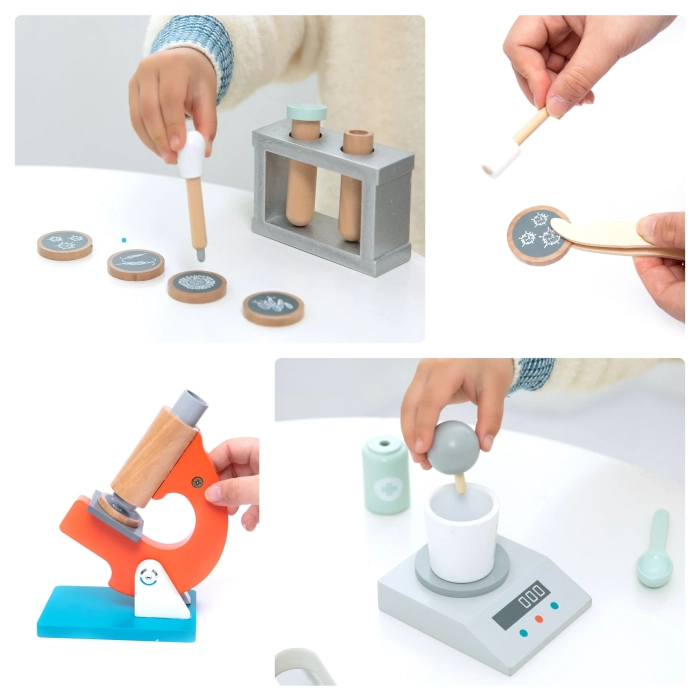 detail Dřevěná laboratorní sada pro děti UMU