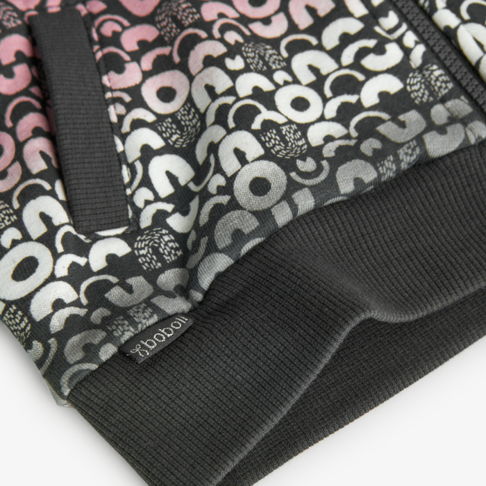 detail Dívčí barevná mikina s kapucí BOBOLI