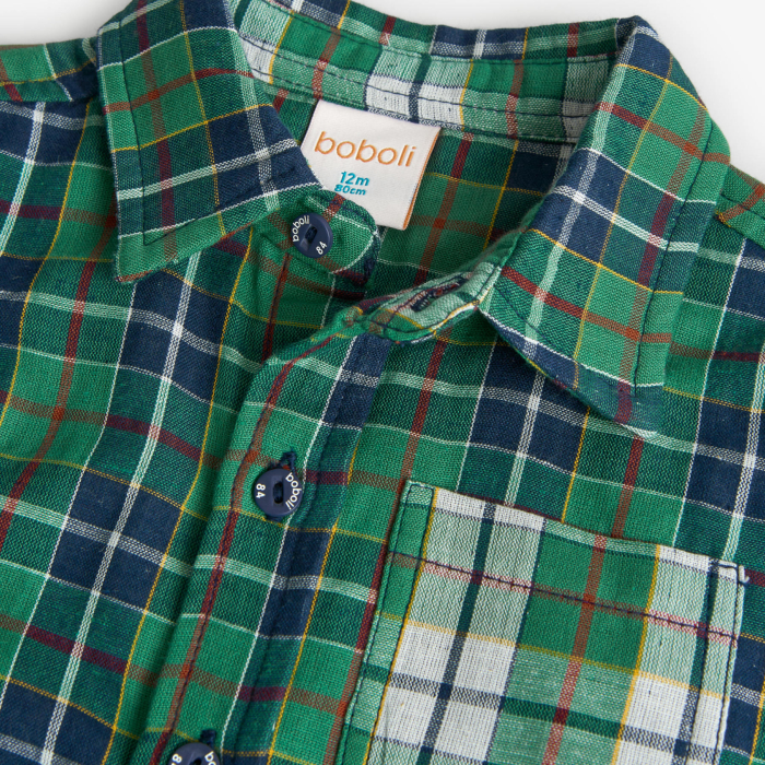 detail Chlapecká flanelová košile BOBOLI