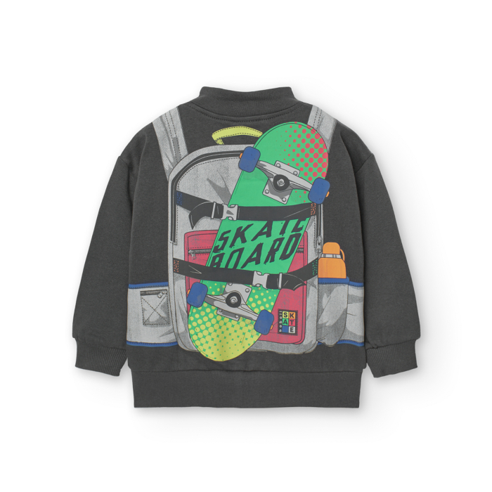 detail Chlapecká mikina a zip bez kapuce BOBOLI