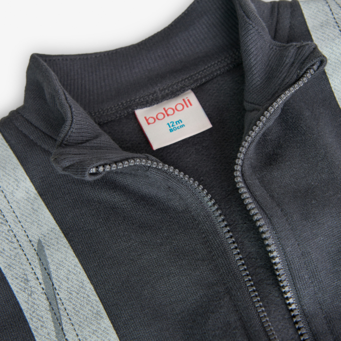 detail Chlapecká mikina a zip bez kapuce BOBOLI