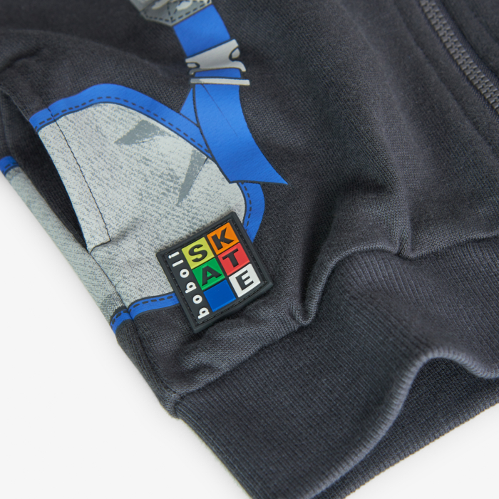 detail Chlapecká mikina a zip bez kapuce BOBOLI