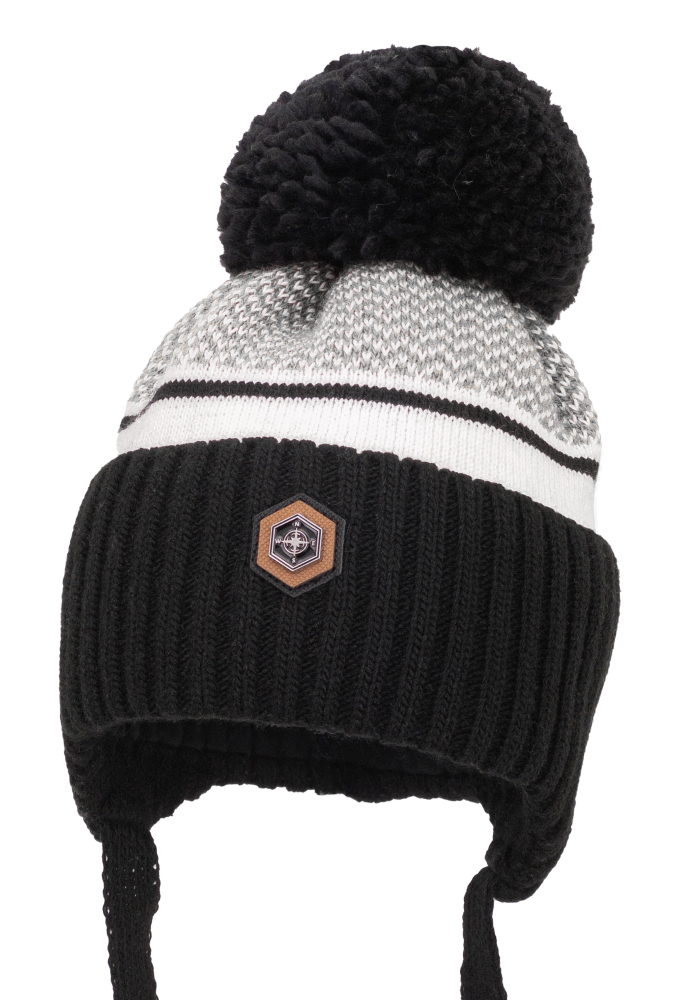 detail Dětská chlapecká čepice s bambulí JAMIKS