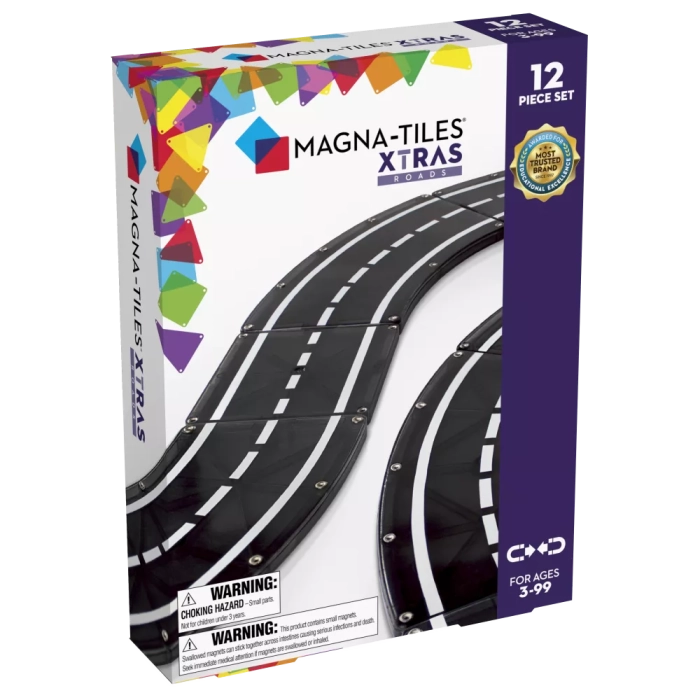 detail Magnetická stavebnice Xtras Roads 12 dílů MAGNA-TILES