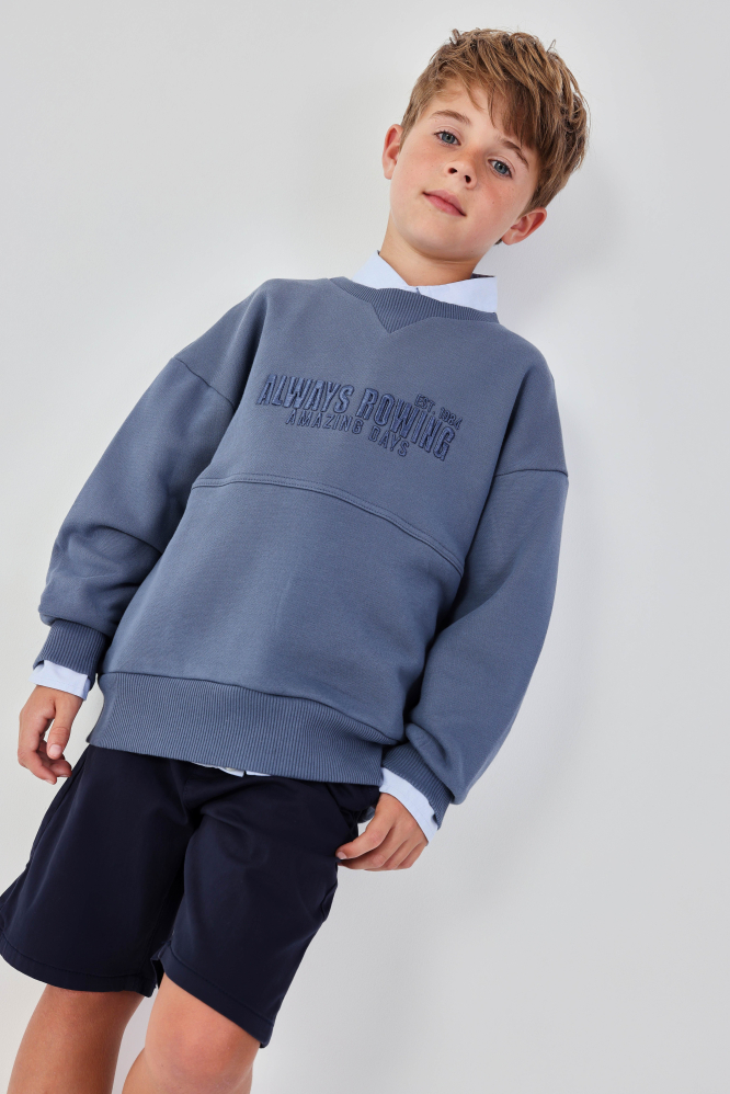 detail Chlapecké kraťasy tmavě modré BOBOLI