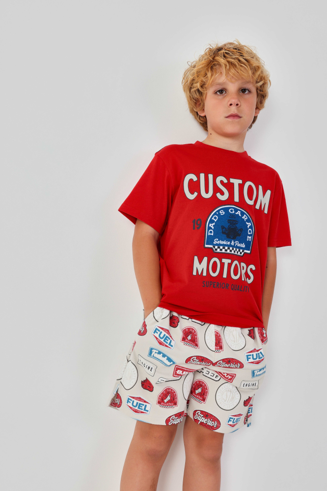 detail Chlapecké tričko s motoristickým motivem BOBOLI