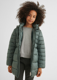Dívčí prošívaný kabát s kapucí MAYORAL