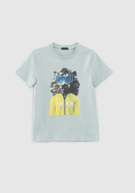 Chlapecké tričko s obrázkem maskáčového lva IKKS