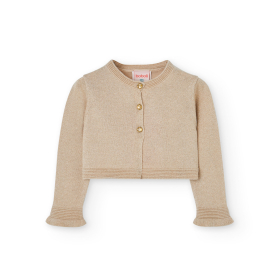 Dívčí svetr ve zlaté barvě se třpytkami BOBOLI