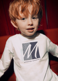 Chlapecké tričko s denim potiskem a písmenem M MAYORAL