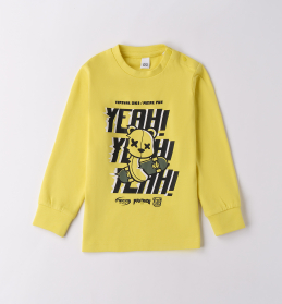 Chlapecké tričko s dlouhým rukávem a potiskem – žluté IDO