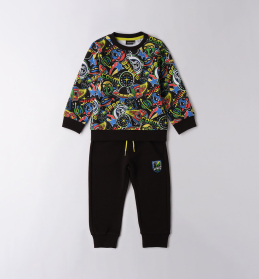 Chlapecká souprava s potiskem vesmíru a mimozemšťanů – černá/žlutá SARABANDA