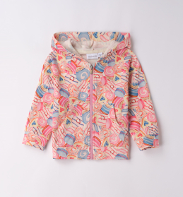 Dívčí mikina s kapucí a potiskem sladkostí SARABANDA