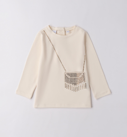 Dívčí tričko s potiskem kabelky v kamínkách SARABANDA