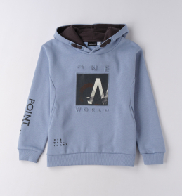 Chlapecká modrá mikina s potiskem One World SARABANDA