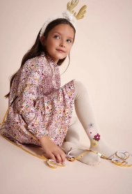 Dívčí punčocháče s květinami BOBOLI