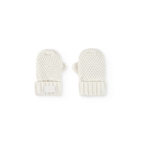 Zimní palčáky pro miminka s pleteným vzorem a fleecovou podšívkou BOBOLI