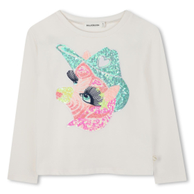 Dívčí tričko s flitrovým potiskem a dlouhým rukávem BILLIEBLUSH