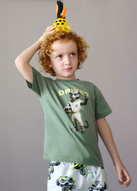 Chlapecké zelené tričko s potiskem MAYORAL