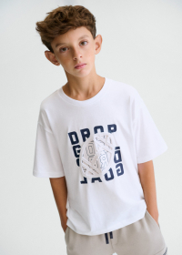 Chlapecké bílé tričko s reliéfním motivem MAYORAL