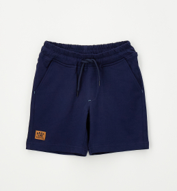 Chlapecké tmavě modré kraťasy s kapsami a stahováním v pase IDO