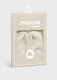 Unisex béžová pletená čepice se strukturovaným vzorem MAYORAL