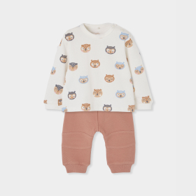 Unisex baby souprava – rezavá BOBOLI