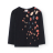 detail Dívčí bavlněné tričko s dlouhým rukávem a metalickým potiskem kapek BOBOLI