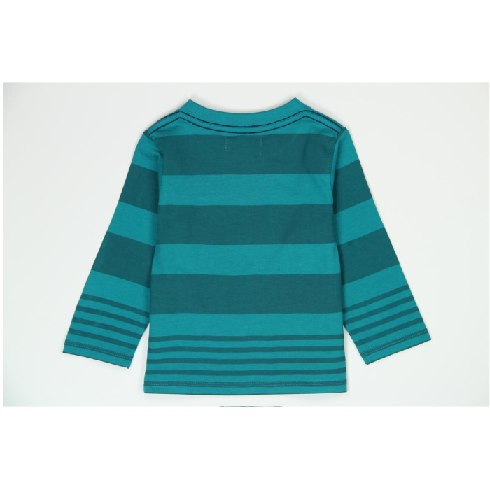detail Dětské chlapecké pruhováné tričko s dlouhým rukávem a potiskem BOBOLI