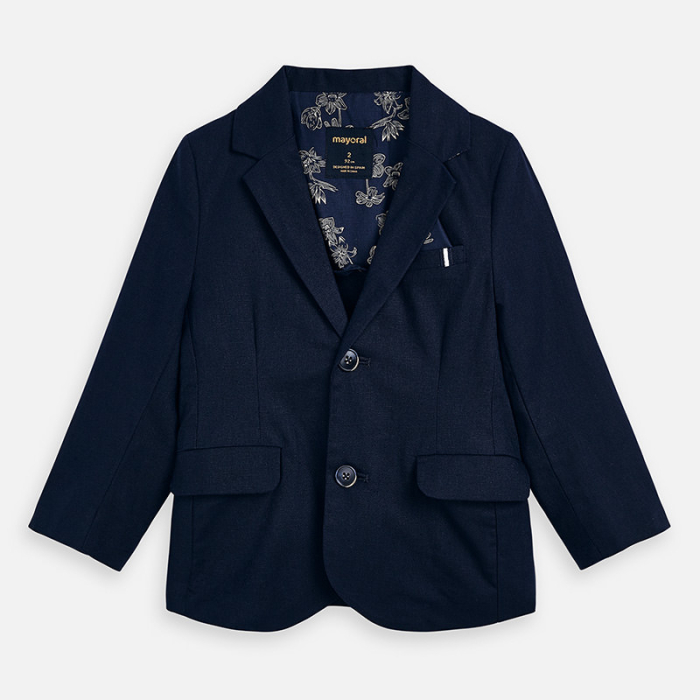 detail Chlapecké sako z příměsí lnu MAYORAL