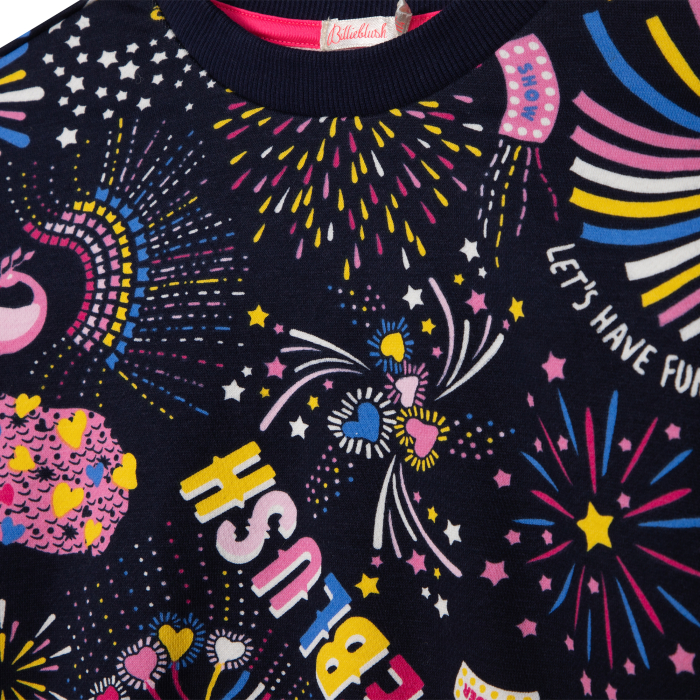 detail Dívčí mikina s různobarevným potiskem BILLIEBLUSH