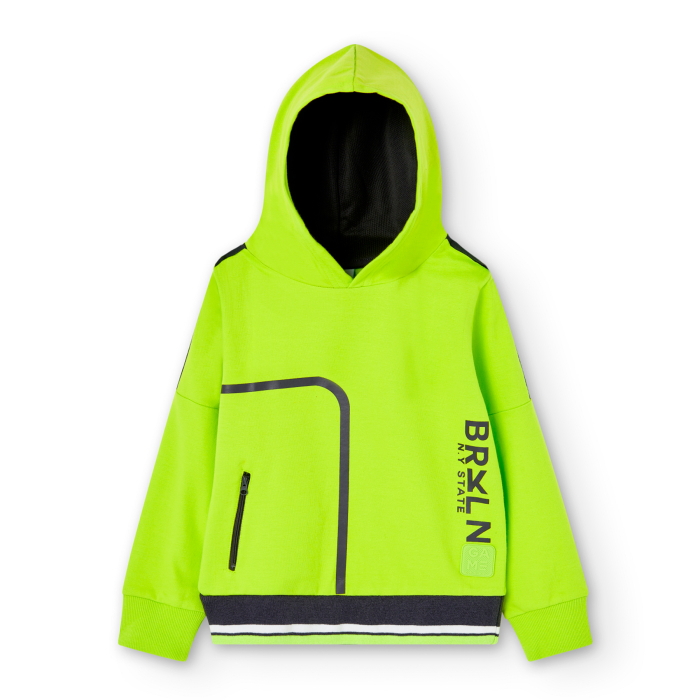 detail Chlapecká fleecová mikina s kapucí BOBOLI