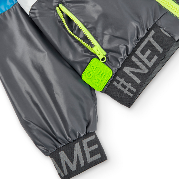 detail Chlapecká rozepínací větrovka s kapucí BOBOLI