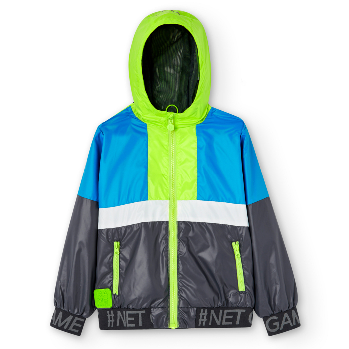 detail Chlapecká rozepínací větrovka s kapucí BOBOLI