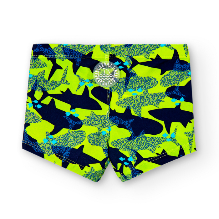 detail Chlapecké plavky -Boxer se vzorem žraloků BOBOLI