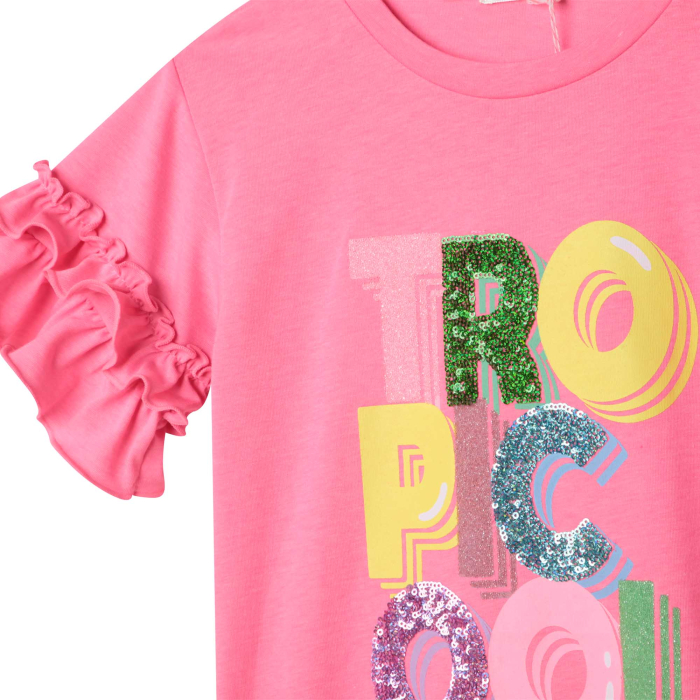 detail Dívčí šaty s krátkým volánkovým rukávem BILLIEBLUSH