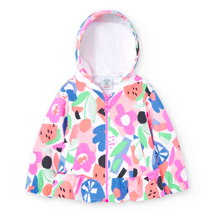detail Dívčí květinová bunda Boboli s volánky BOBOLI