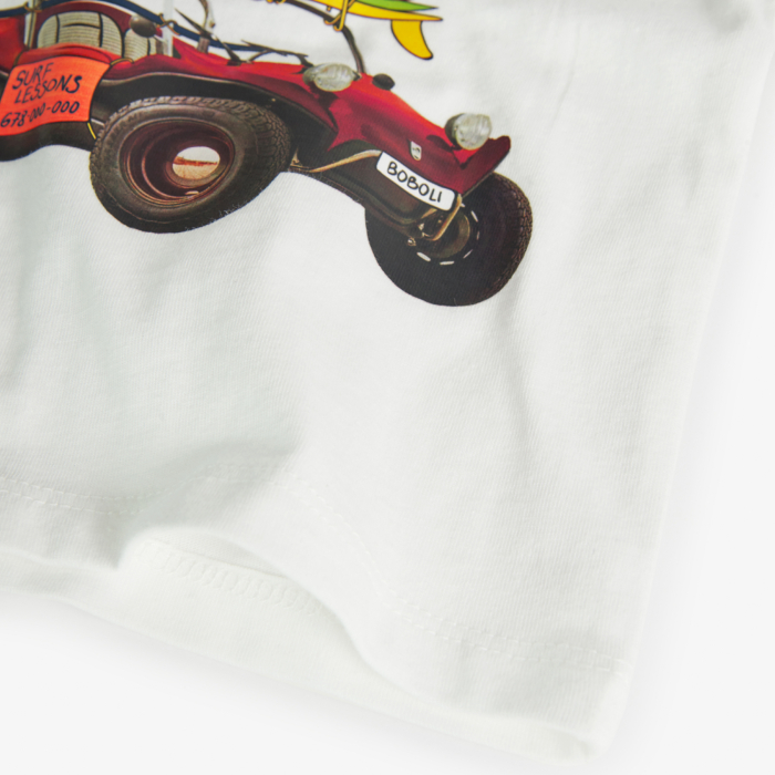 detail Chlapecké tričko s autem a nápisem BOBOLI