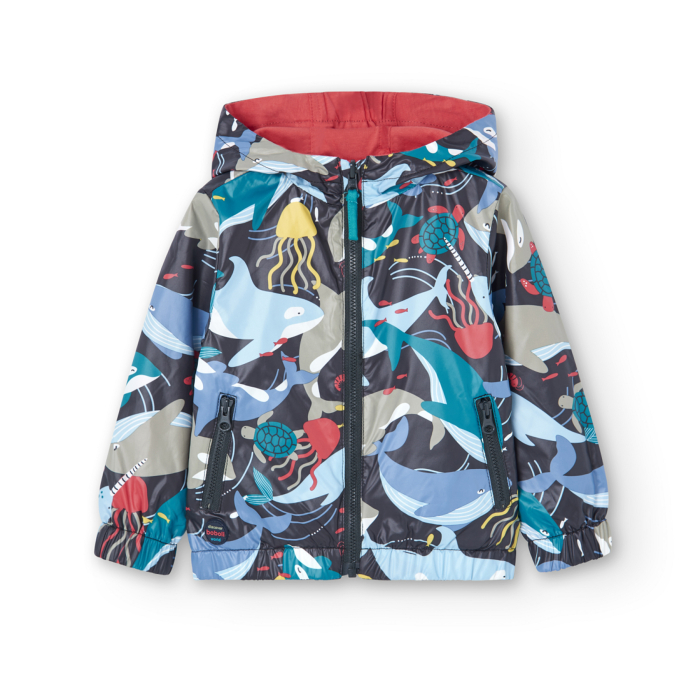 detail Chlapecká oboustranná bunda s motivem oceánu BOBOLI