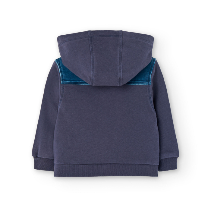 detail Chlapecká mikina s džínovým předkem a kapucí BOBOLI